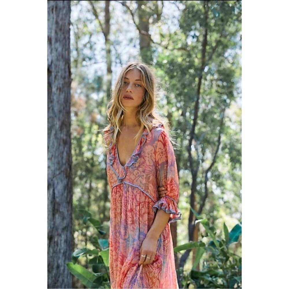 Free People Watercolor Wishes Maxi Dress Size SP
